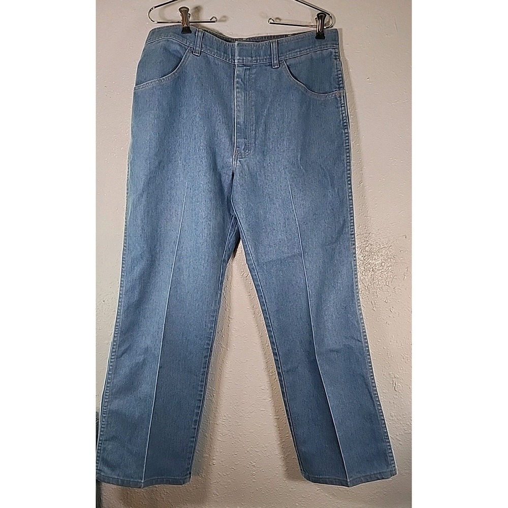 Vintage Wrangler Men's Light Wash Jeans Size 36 x 29